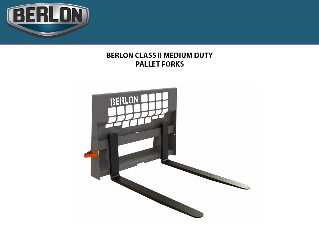 BERLON Class II Medium Duty Pallet Forks for skid steers