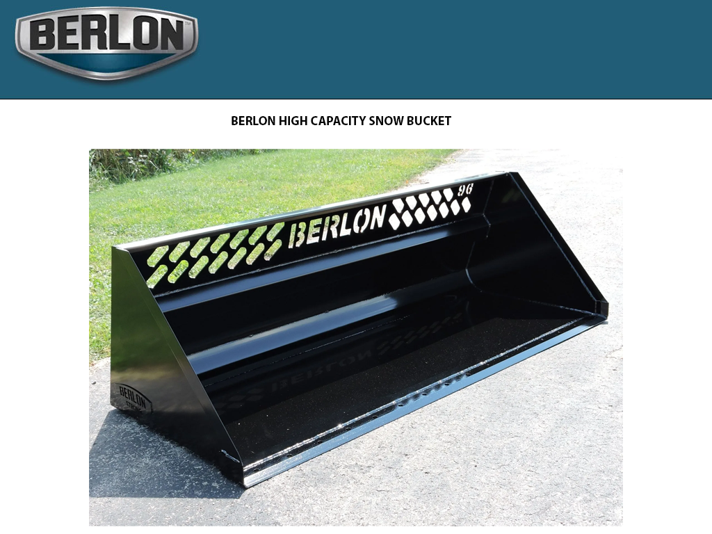 BERLON HCSB Cucharones de nieve de alta capacidad para minicargadoras
