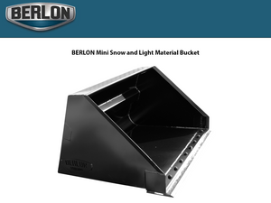 BERLON Snow and Light Material Bucket for Mini Loaders