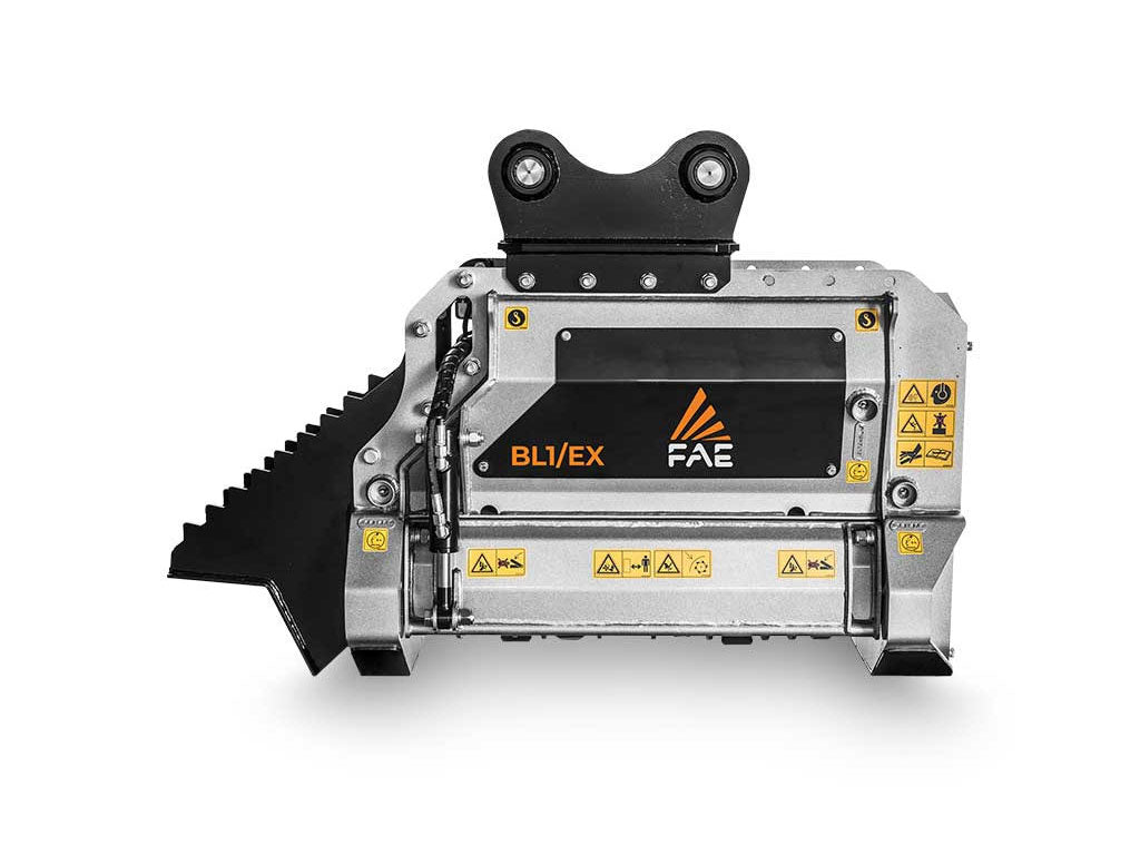 Trituradora forestal FAE BL1/EX-BL1/EX/VT con limitador de mordida para miniexcavadoras, 8000 - 15000 lbs.