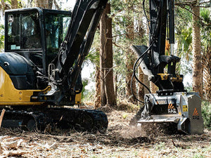 FAE BL1/EX-BL1/EX/VT forestry mulcher  with bite limiter for mini-excavators, 8000 - 15000 lbs.