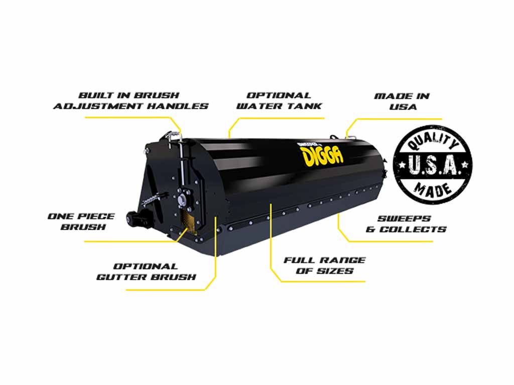 DIGGA Sweeper pick up bucket broom