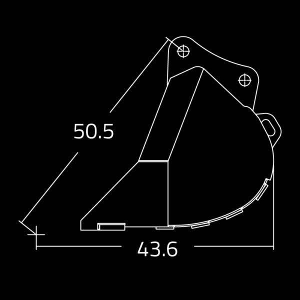 WAIN ROY dirt buckets for excavators 20,000-30,000 lbs.
