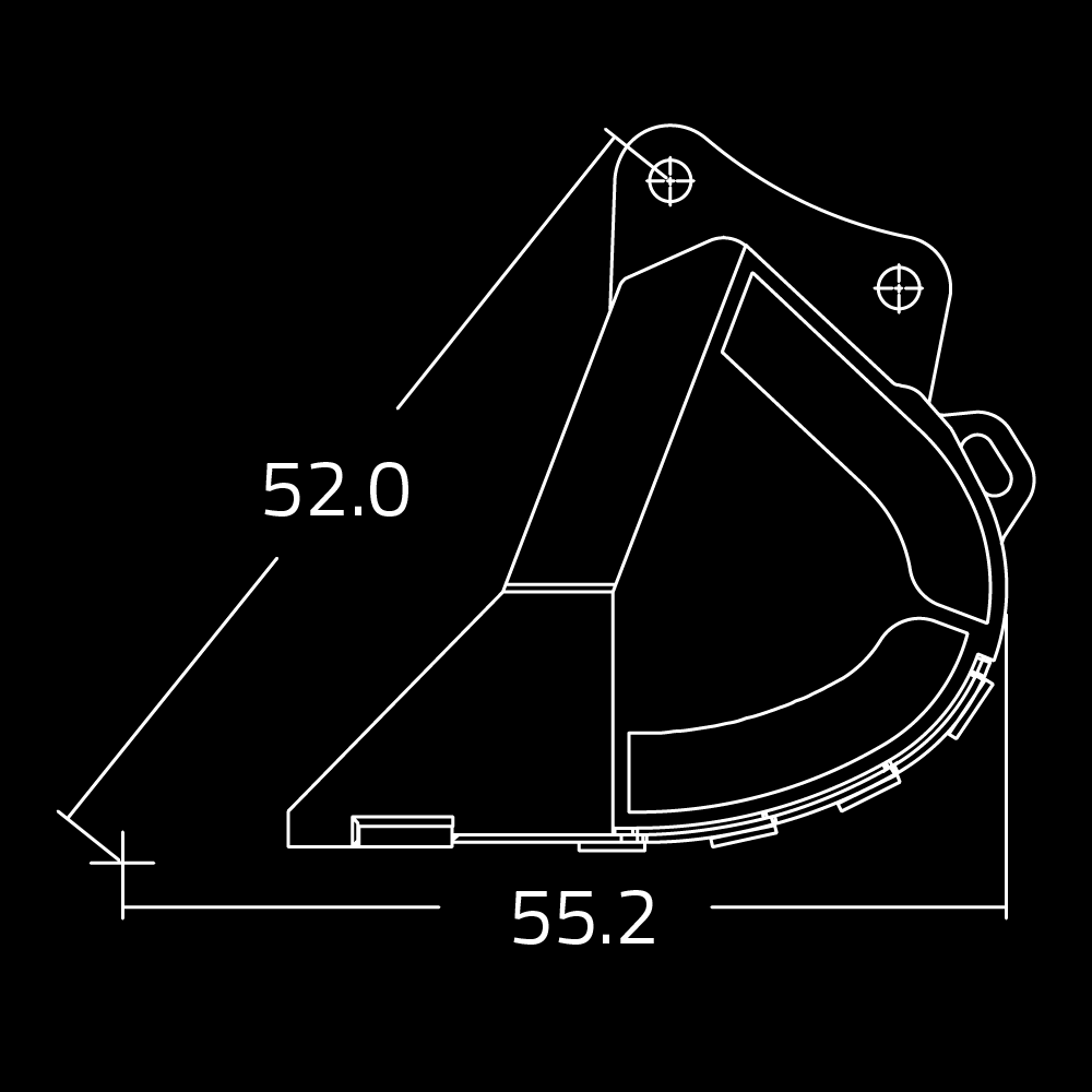 WAIN ROY severe-duty rock buckets for excavators 30,000-41,000 lbs.