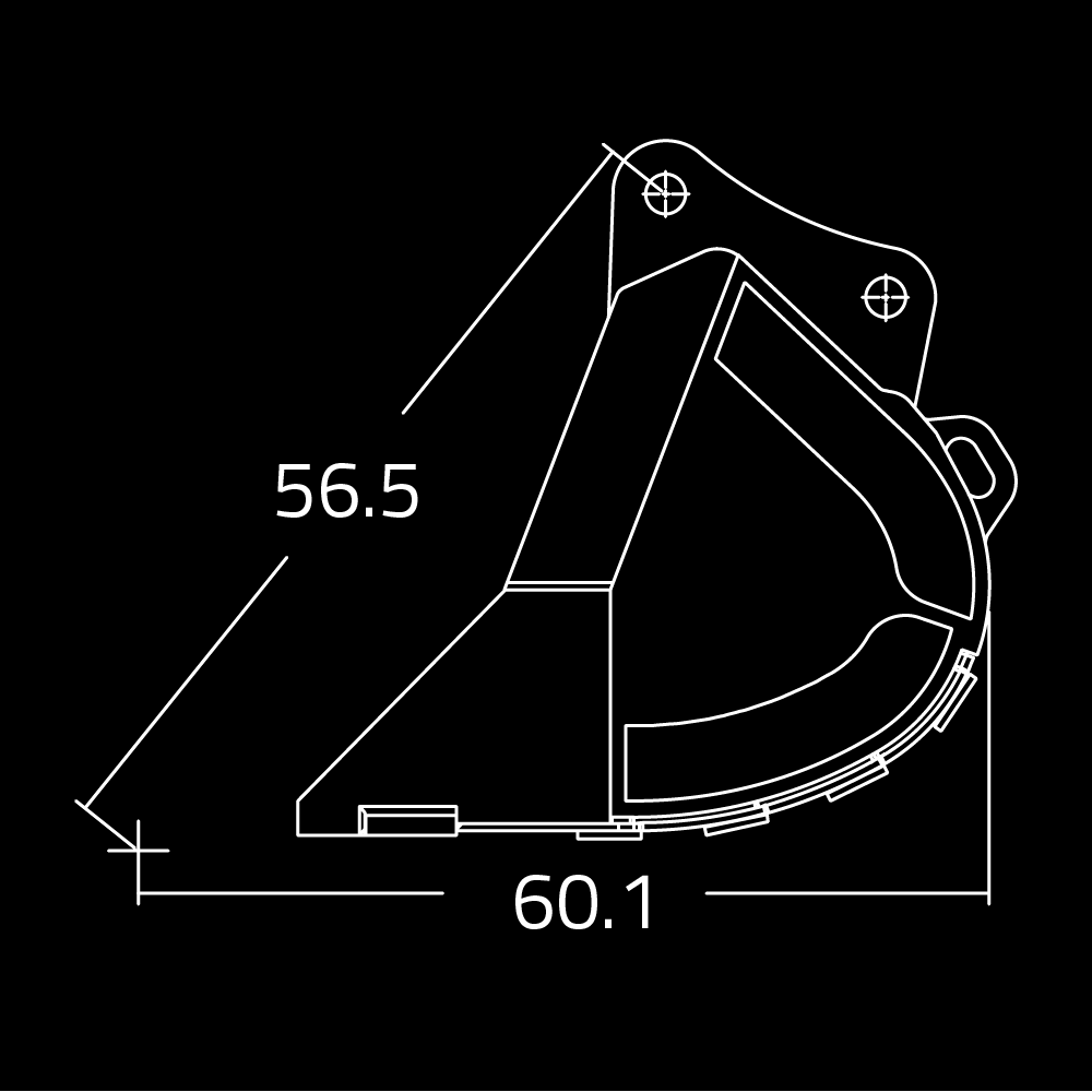 Cucharones para rocas de servicio severo WAIN ROY para excavadoras de 41,000 a 52,000 lbs.