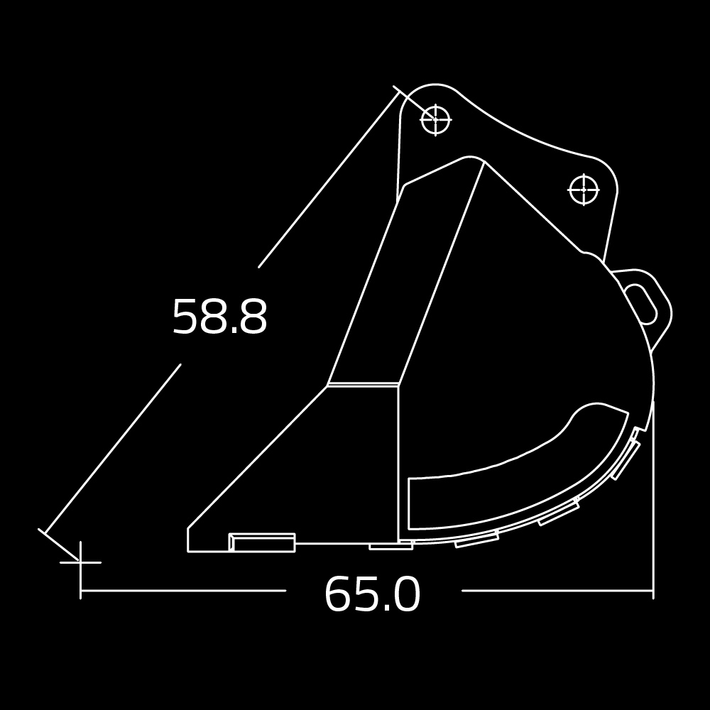 WAIN ROY dirt buckets for excavators 52,000 - 65,000 lbs.