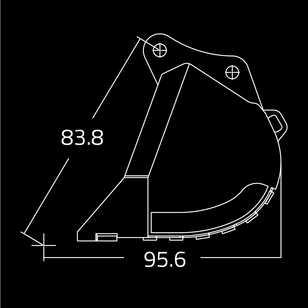 Cucharones de tierra WAIN ROY para excavadoras 95,000 - 110,000 lbs.