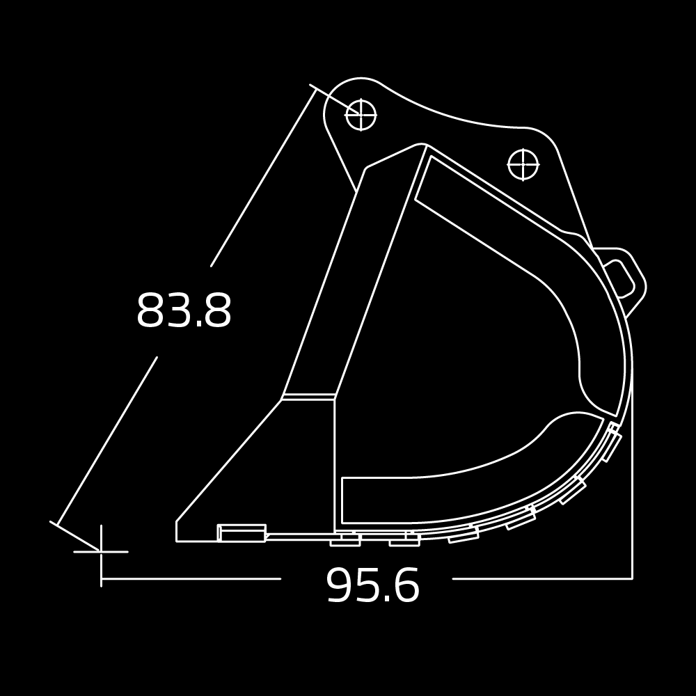 WAIN ROY severe-duty rock buckets for excavators 95,000-110,000 lbs.