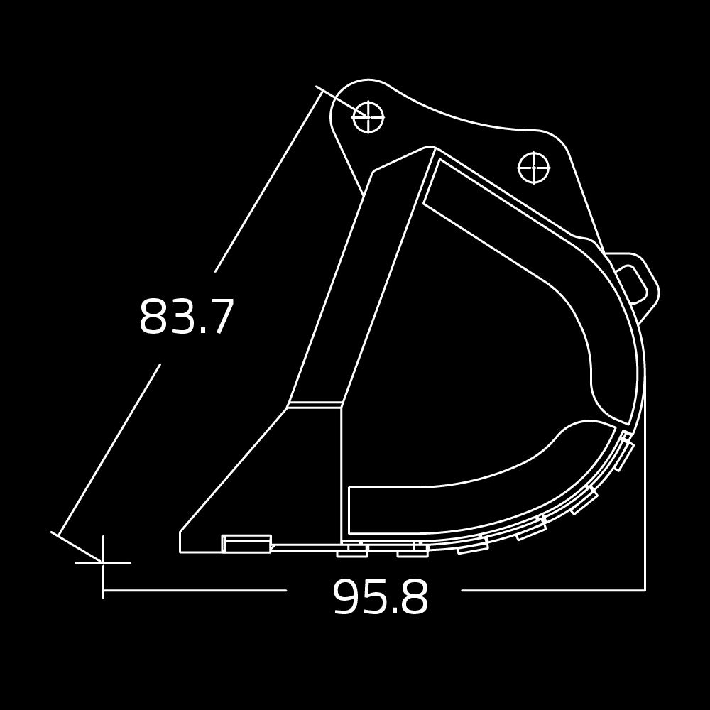 WAIN ROY severe-duty rock buckets for excavators 110,000-160,000 lbs.
