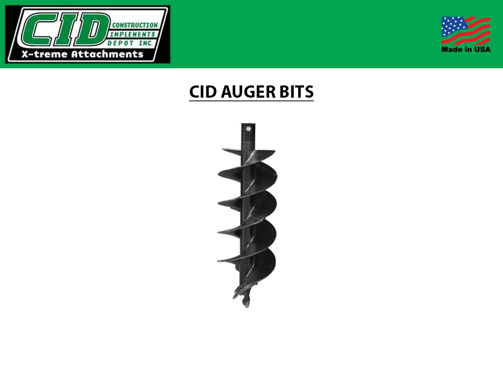 CID Auger Bits for Skid Steer Auger Drives