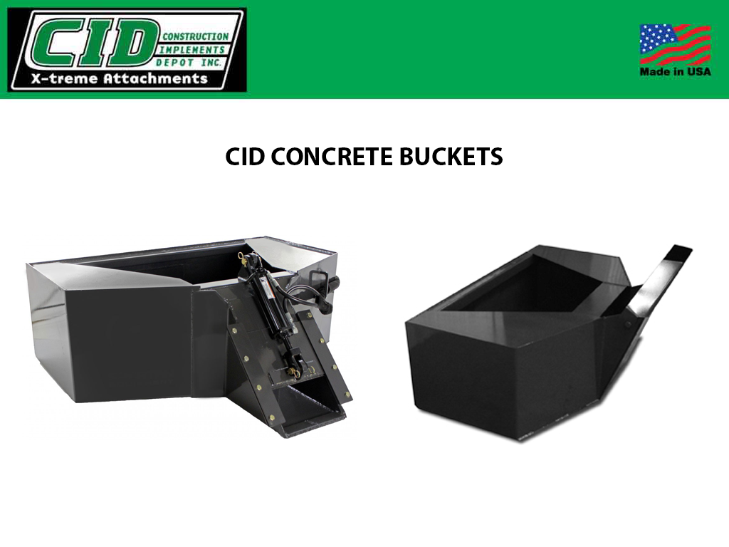 CID Concrete Buckets for Skid Steers