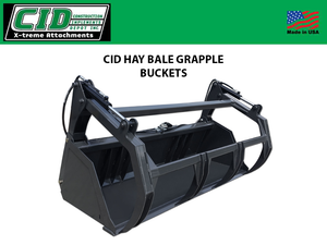 CID Hay Bale Grapple buckets for skid steer loaders