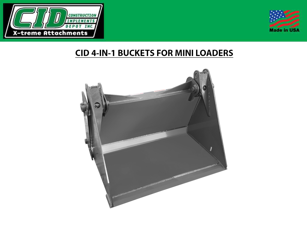 CID 4-IN-1 Bucket For Mini Loaders
