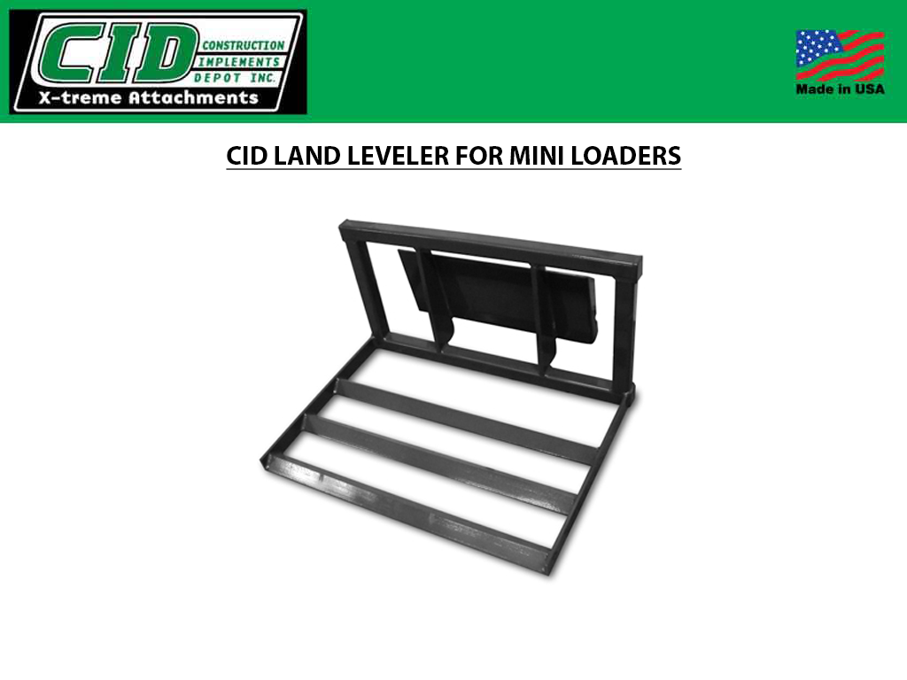 CID Land Leveler for Mini Loaders