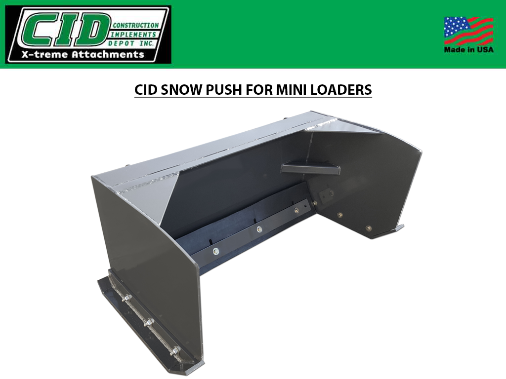 CID Snow Pusher for Mini Loaders