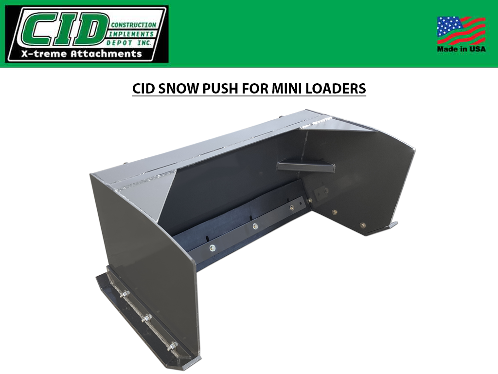 Mini Pusher Snow Pushers for Mini Loaders | Winter Clearing Tools | LEC