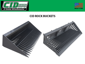 CID Rock Buckets for Skid Steers