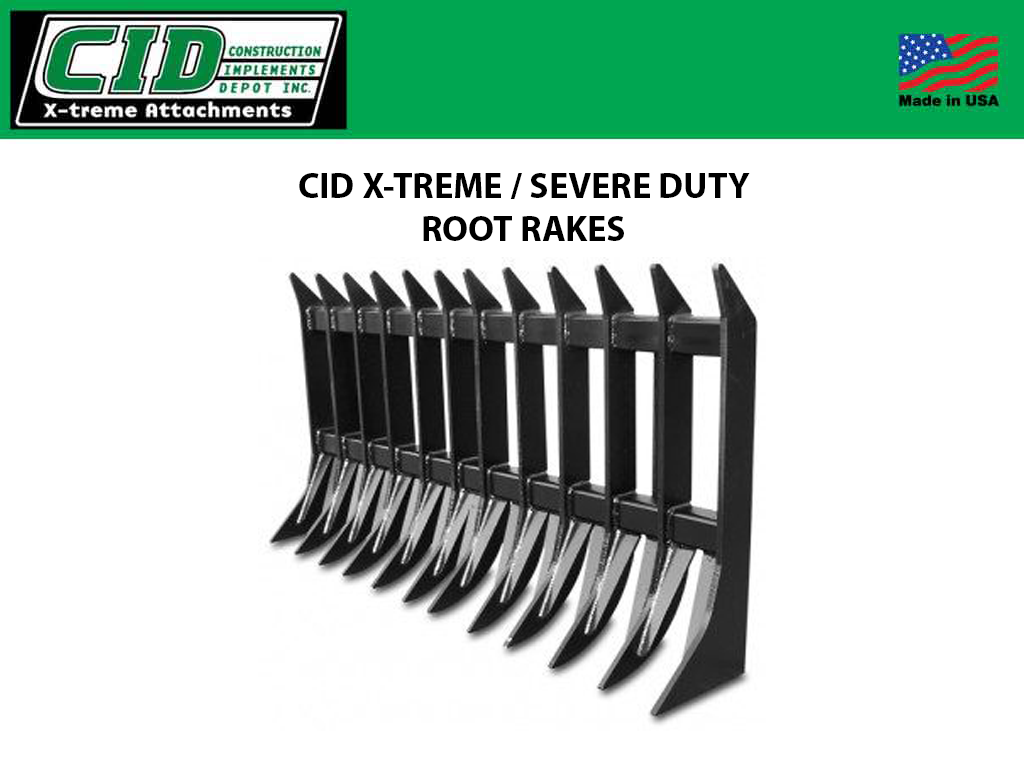 CID Root Rakes for Skid Steers