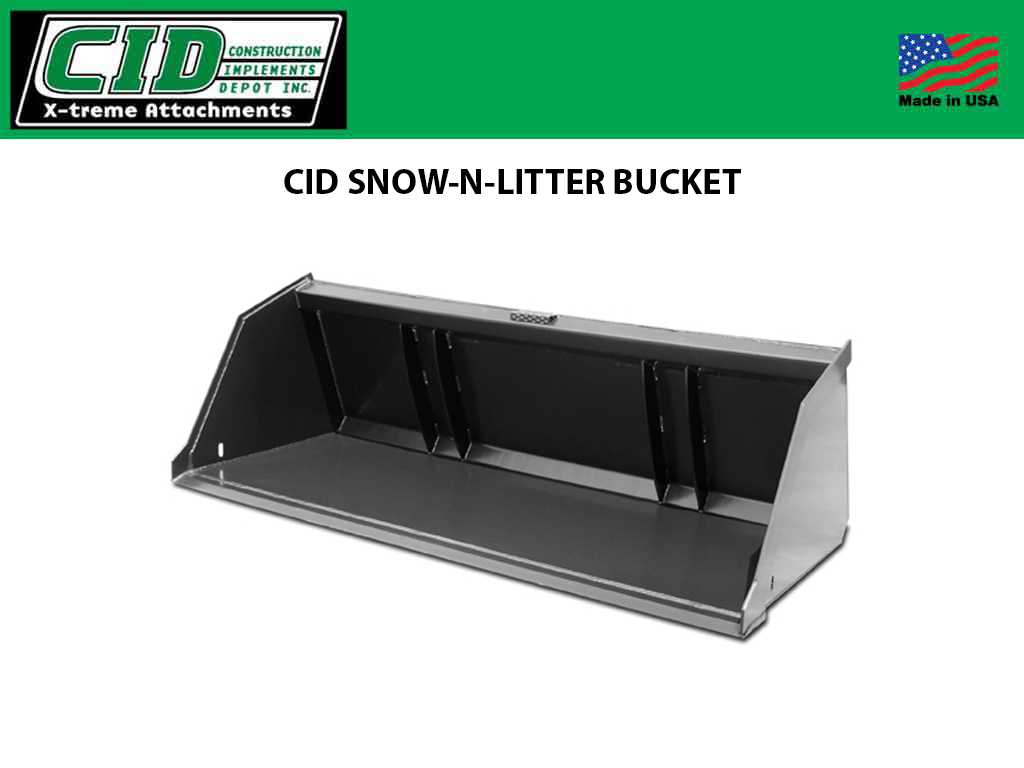 CID Snow-N-Litter Buckets for Skid Steers