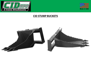 CID Stump Buckets for Skid Steers
