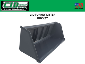 CID Turkey Litter Buckets for Skid Steers