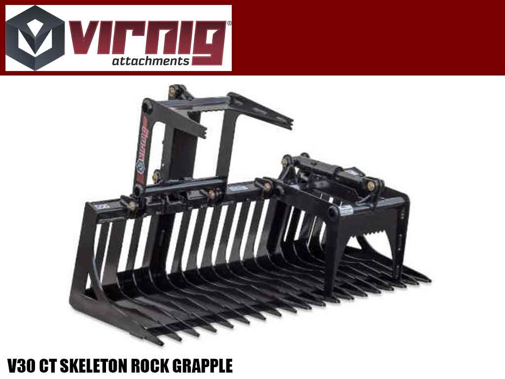 Virnig V30 Compact Tractor Skeleton Rock Grapple