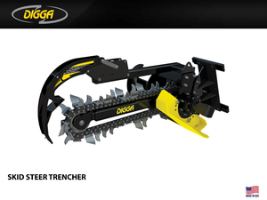 DIGGA bigfoot trencher for Skid Steers (13-25 gpm)