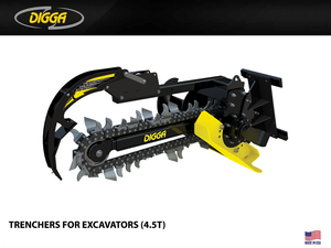 DIGGA Bigfoot Trencher For Excavators up to 4.5T (3FT)