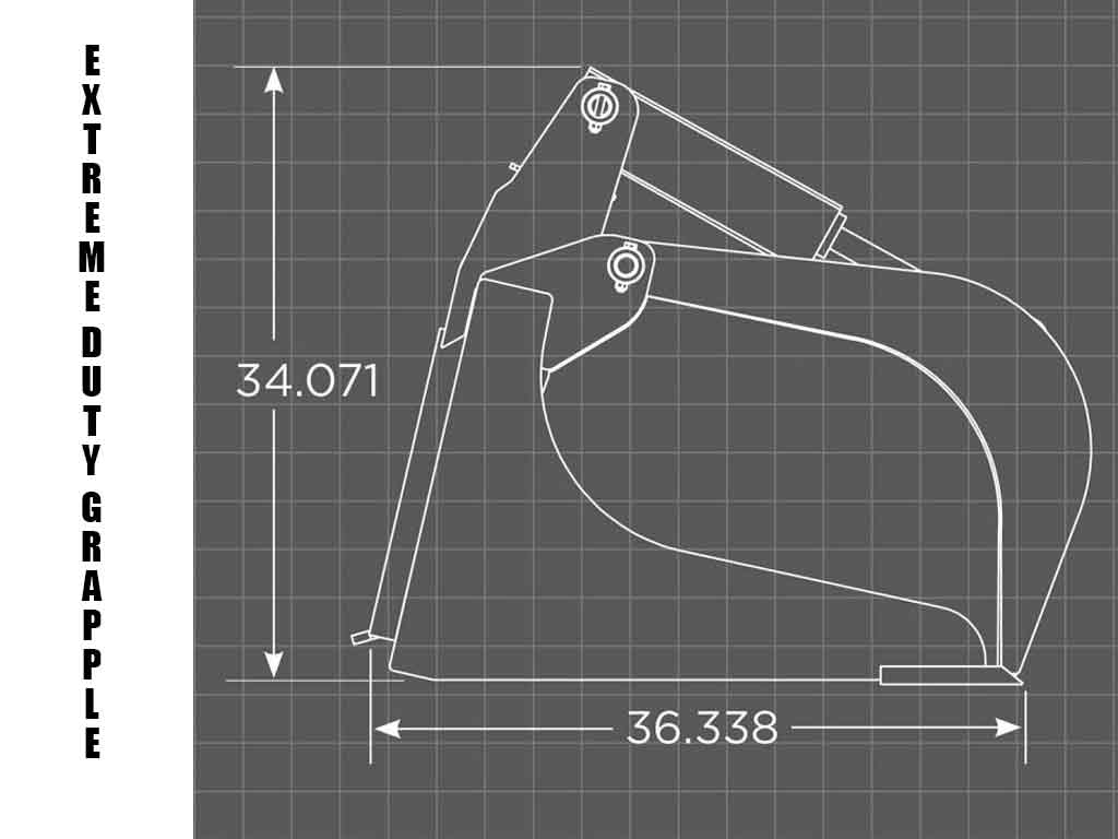 Pinza industrial SPIDER para minicargadoras