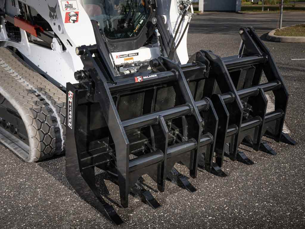 Rastrillo de pinza MCLAREN para minicargadora