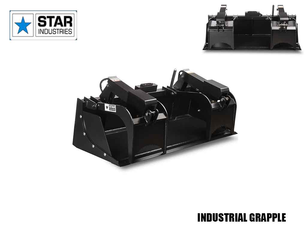 STAR Industrial Grapple Buckets for Skid Steer Loader