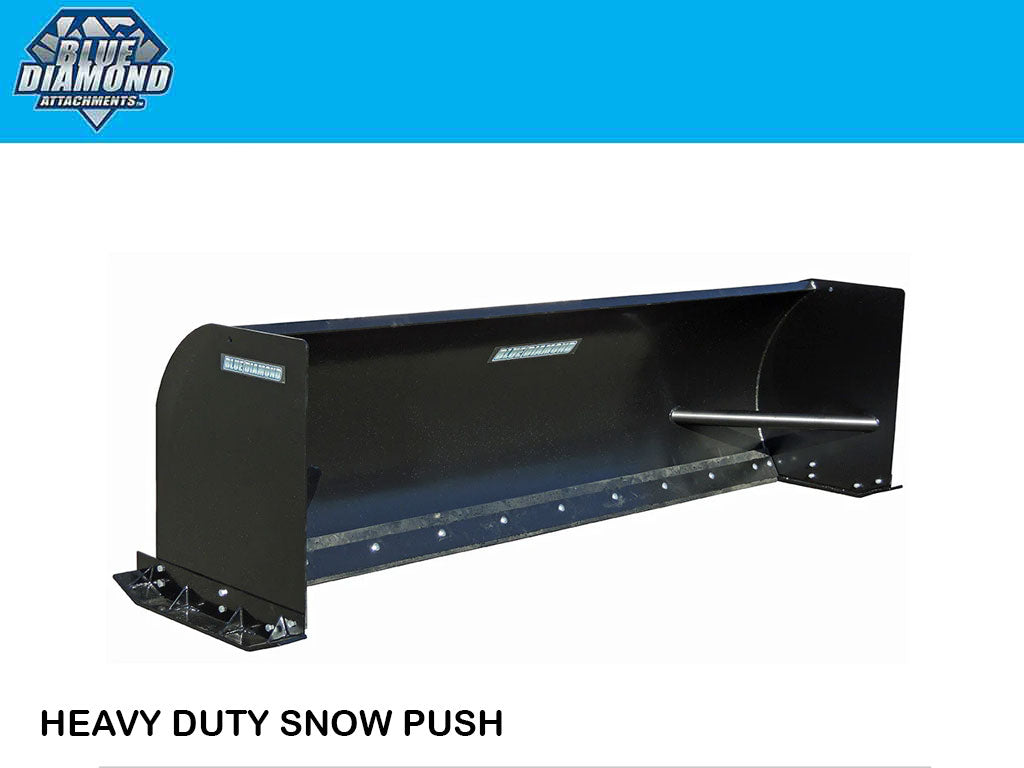BLUE DIAMOND heavy & standard duty snow pusher for skid steer