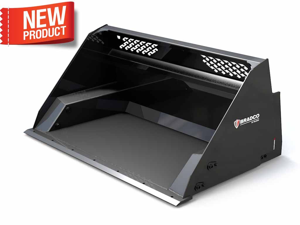 Cucharones de alto volcado PALADIN BRADCO para máquinas con acoplador de minicargadora universal