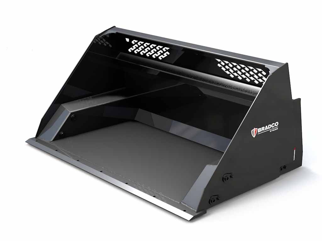 Cucharones de alto volcado PALADIN BRADCO para máquinas con acoplador de minicargadora universal