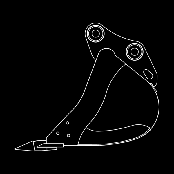 WAIN ROY dirt buckets for excavators 20,000-30,000 lbs.