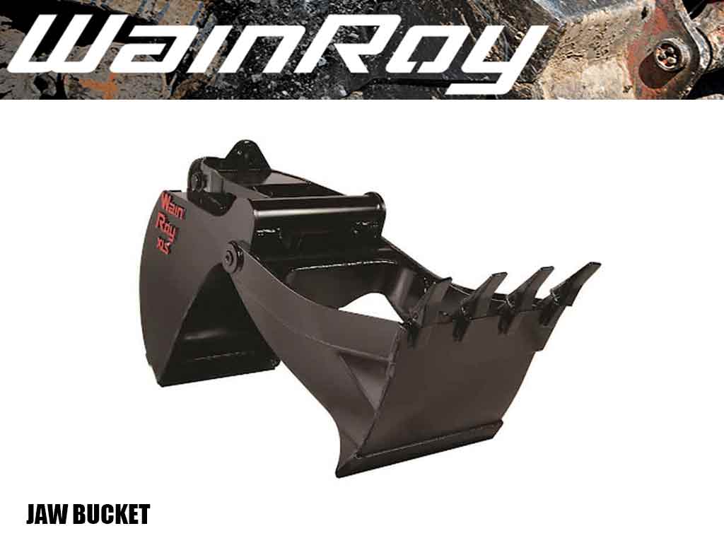 WAINROY Jaw Bucket for 1/2 Yard Tractor Loader Backhoes over 16,000 lbs.