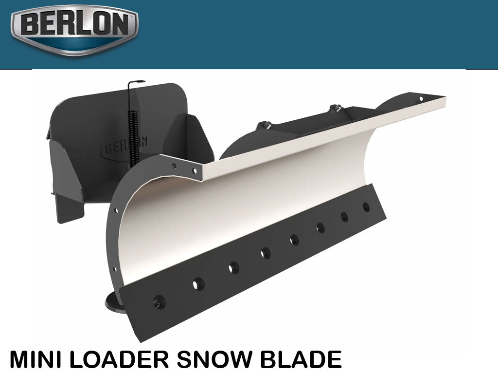 Berlon snow blade for mini loader