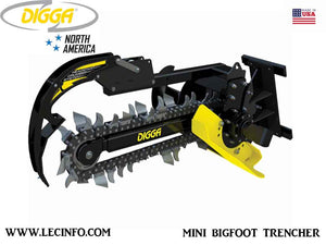 DIGGA bigfoot trencher for mini loaders