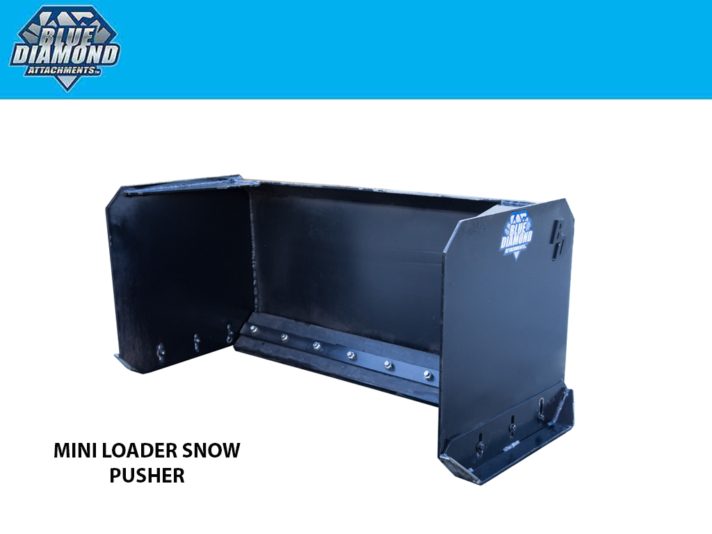 Mini Pusher Snow Pushers for Mini Loaders | Winter Clearing Tools | LEC