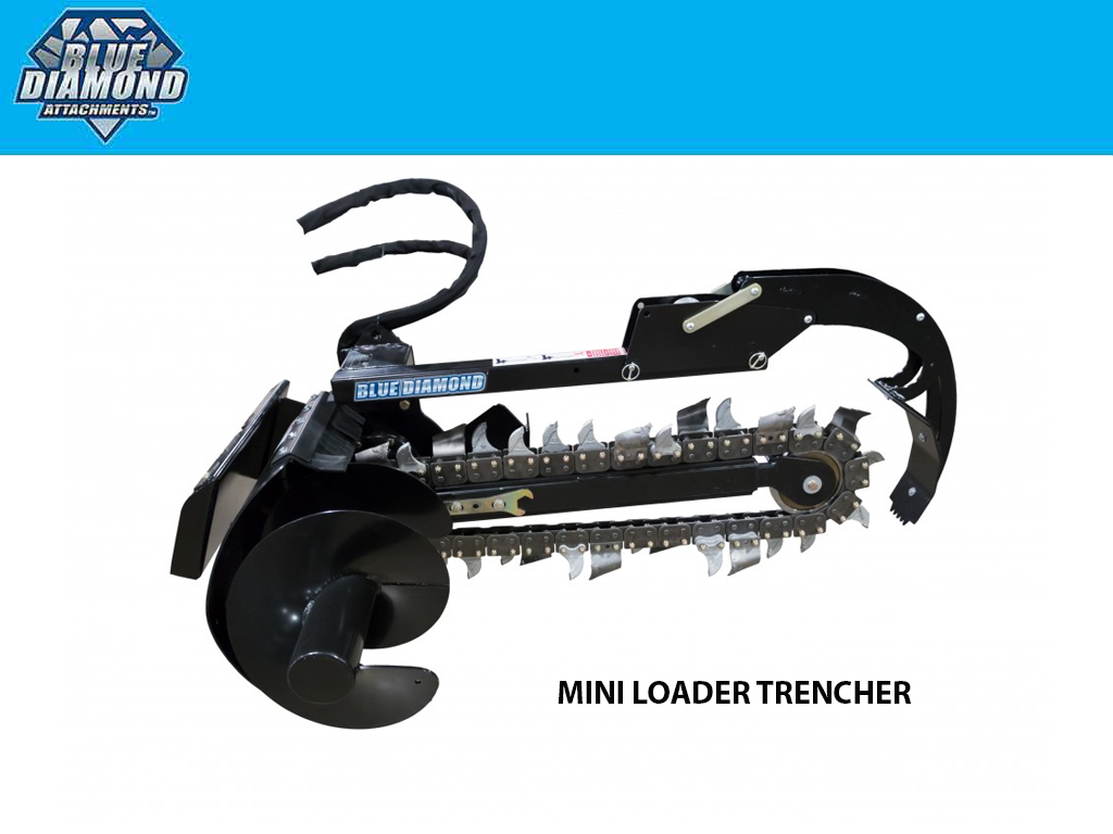 BLUE DIAMOND MINI TRENCHER FOR MINI LOADERS