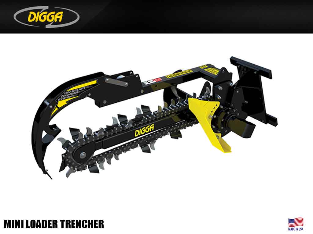DIGGA bigfoot trencher for mini loaders