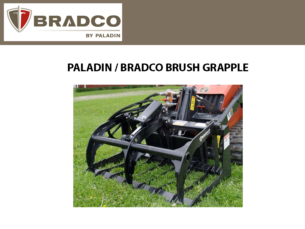 Pinza cepillo PALADIN / BRADCO para minicargadoras