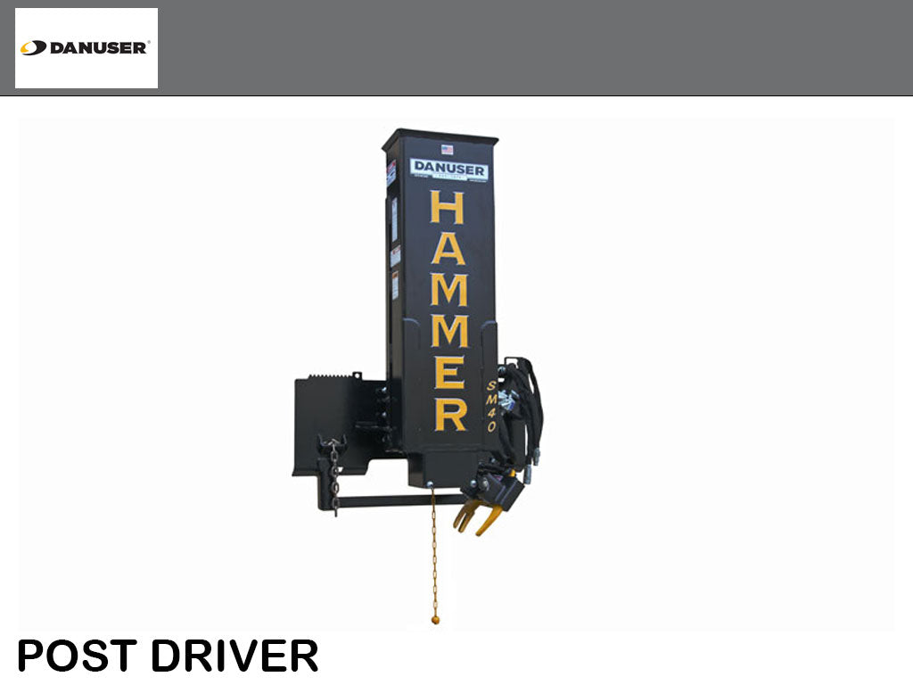 DANUSER Hammer Post Driver for skid steer