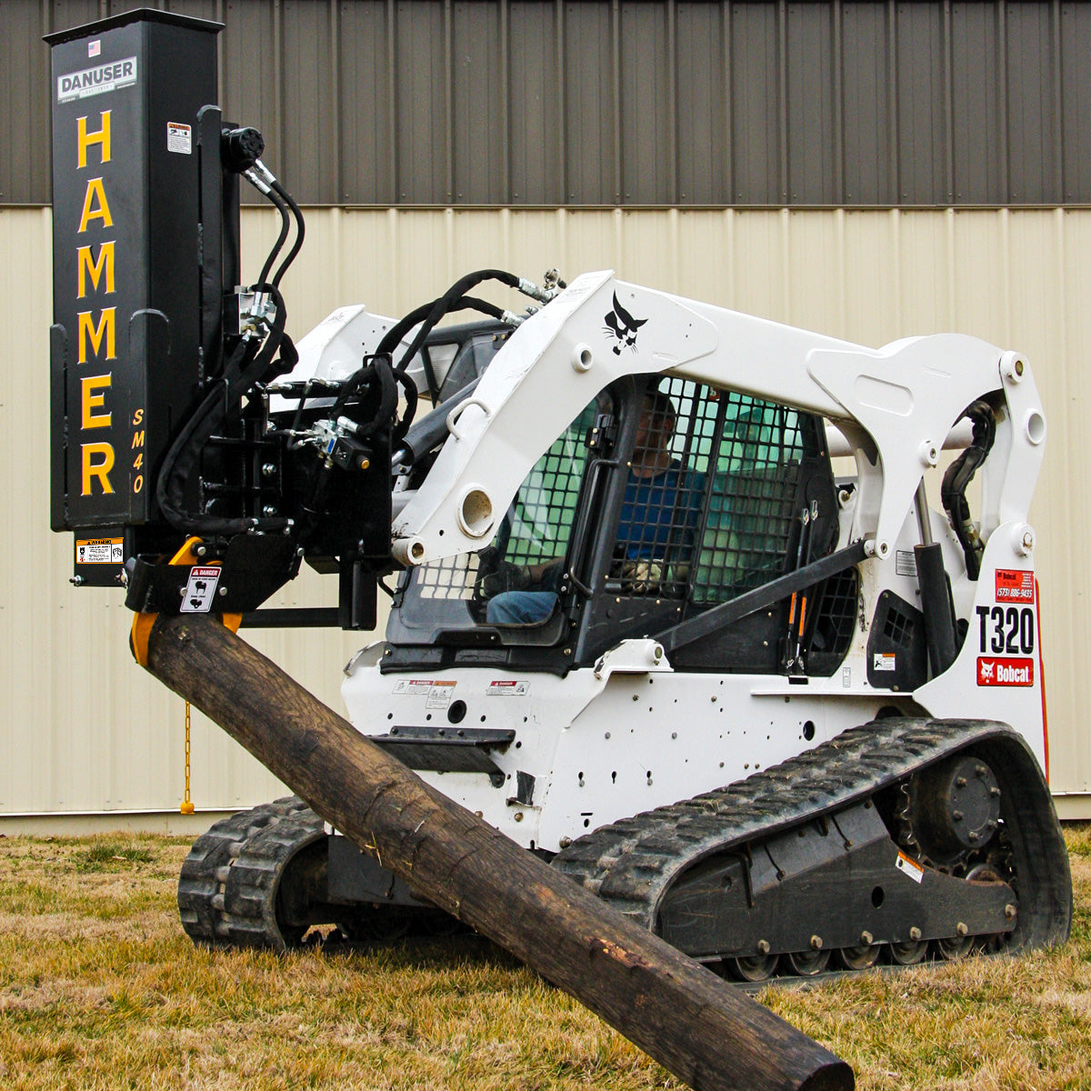 DANUSER Hammer Post Driver for skid steer