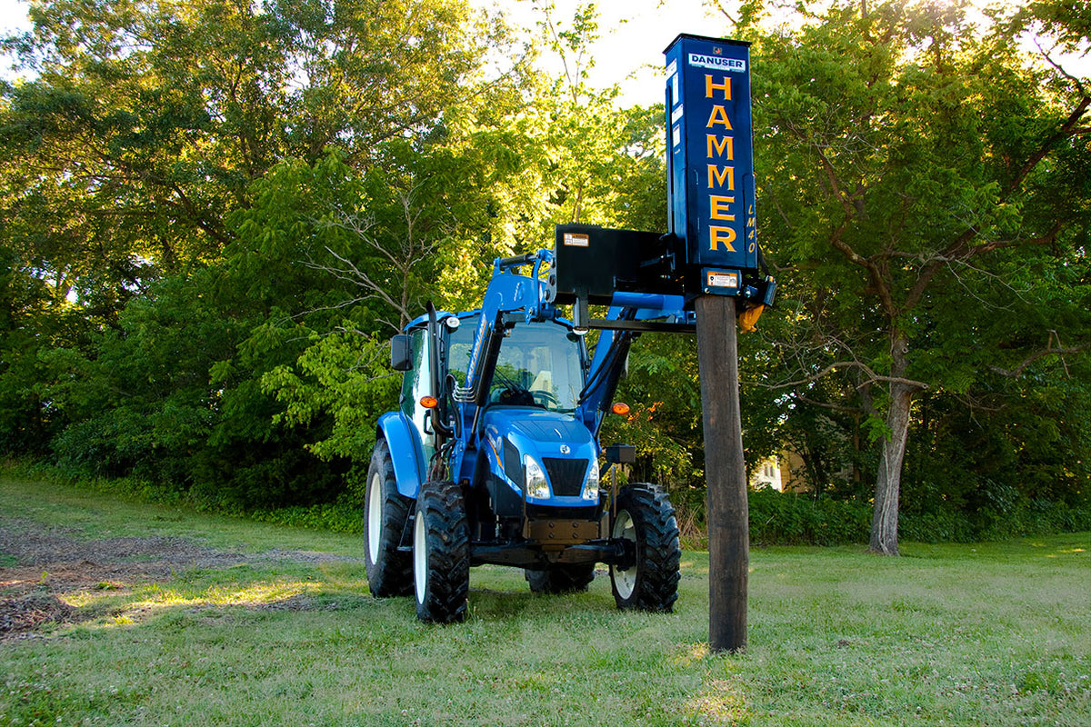 DANUSER Hammer Post Driver for skid steer