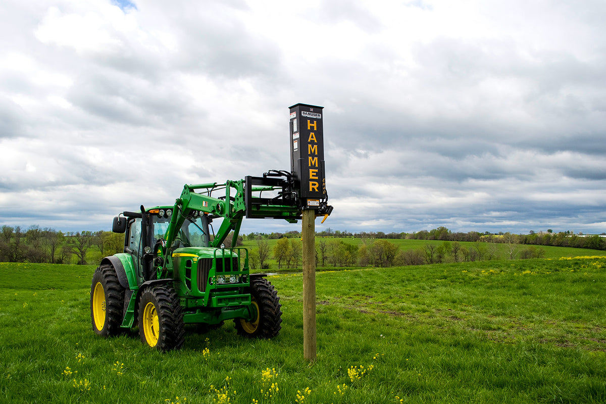 DANUSER Hammer Post Driver for skid steer