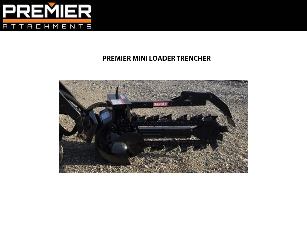 PREMIER trencher for mini loaders