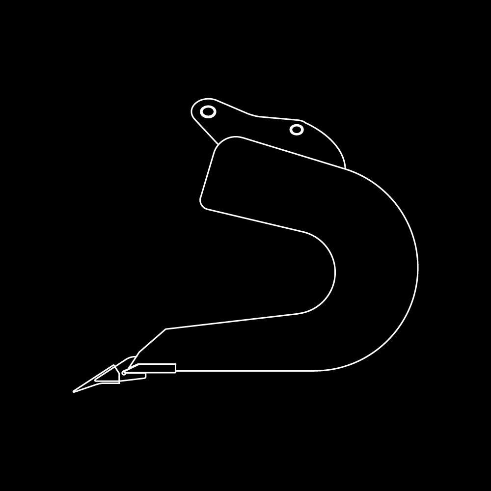 Cucharones para extracción de losas de pavimento WAIN ROY para excavadoras compactas de 12,500 a 20,000 lbs.