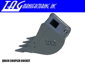 TAG quick coupler Dirt Buckets with 1.25" T-pin for 10,000 - 12,000 lbs. excavators
