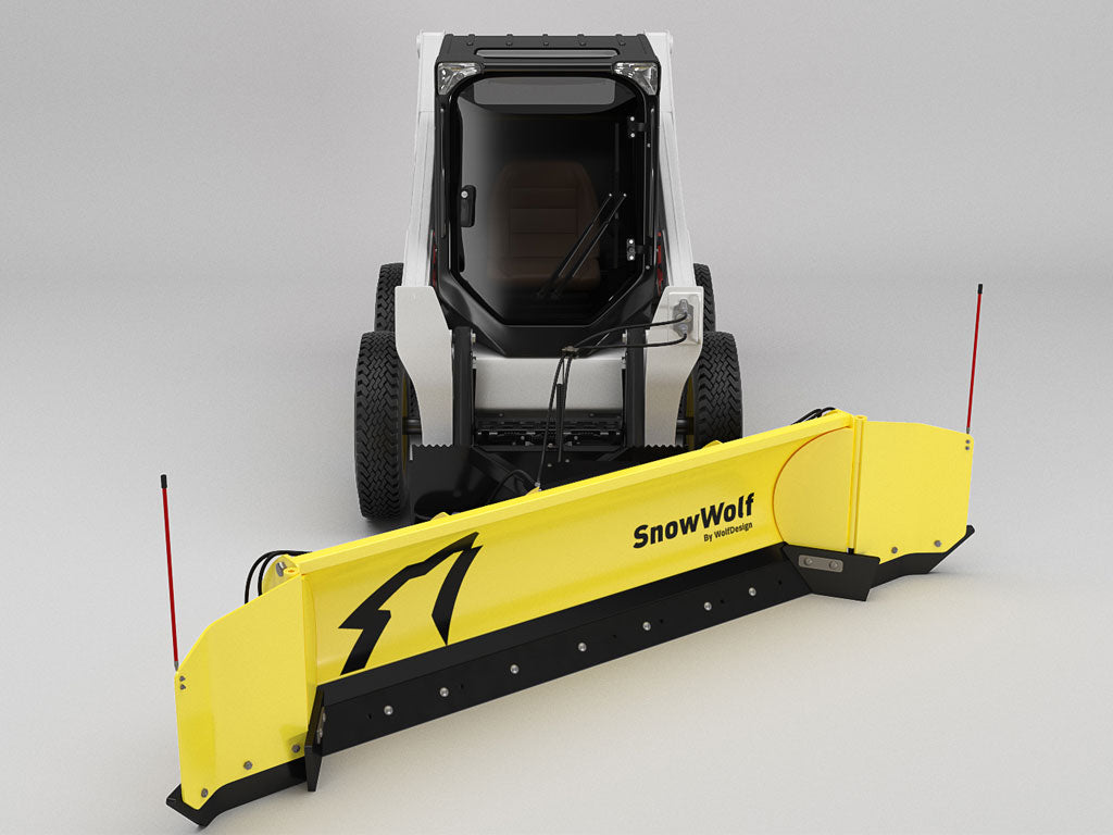 SnowWolf QuattroPlow arado de alas automático para minicargadoras